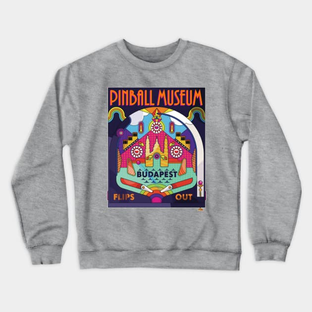 Budapest Pinball Museum Crewneck Sweatshirt by Uwantmytees